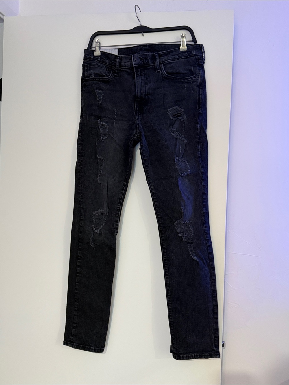 H&M Black Distressed Skinny Jeans